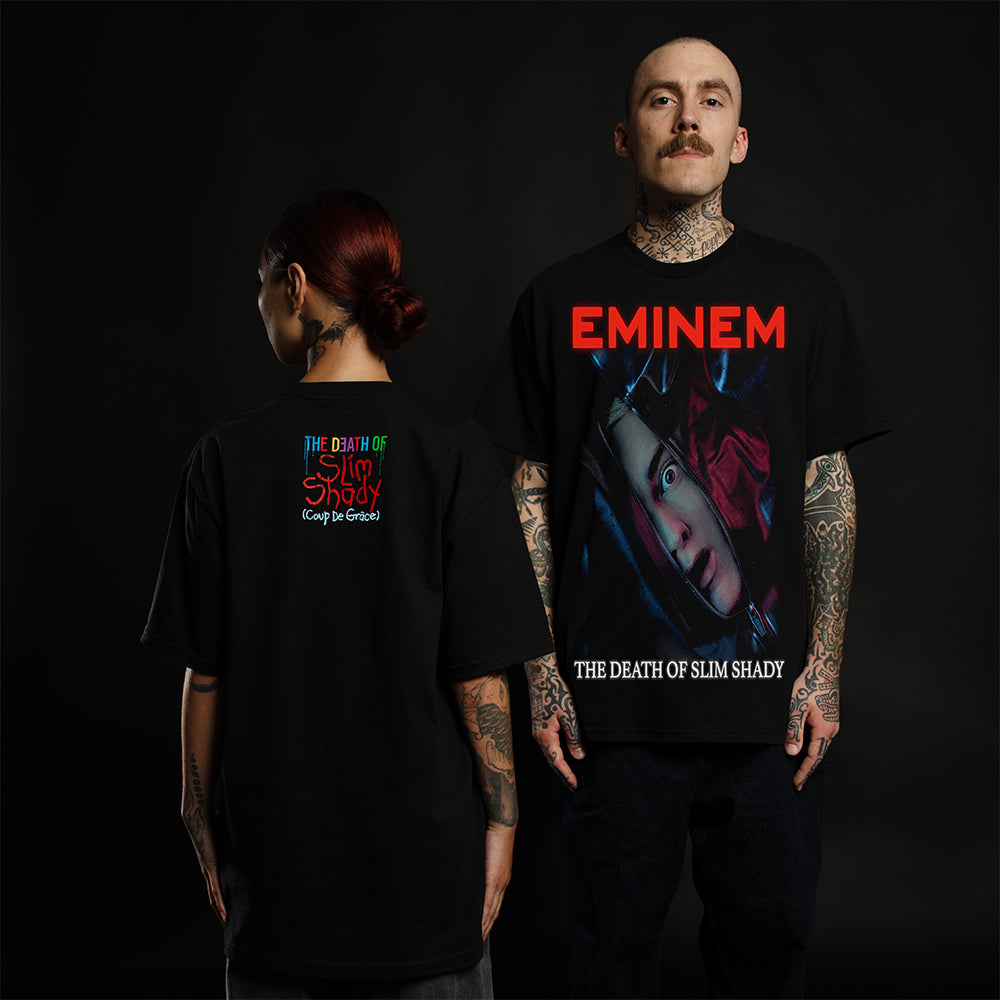 Eminem Slim Shady Marshall Mathers Mask Logo ufficiale Uomo maglietta Eminem Slim Shady Marshall Mathers Mask Logo ufficiale Uomo maglietta
