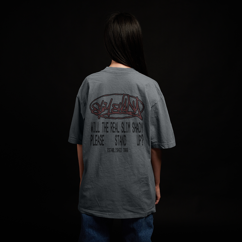 Plz Stand T-Shirt (Grey) - Official Eminem Online Store