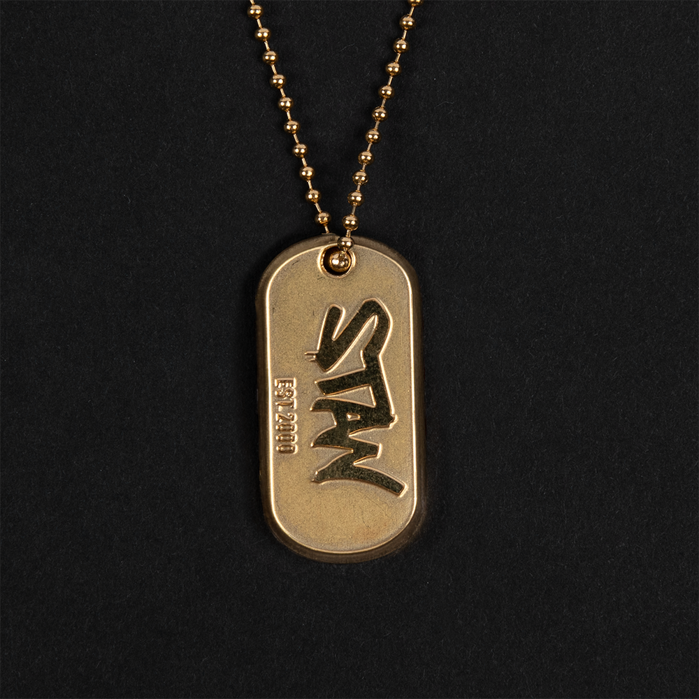 STAN Dog Tag Pendant & Chain (Gold) - Official Eminem Online Store