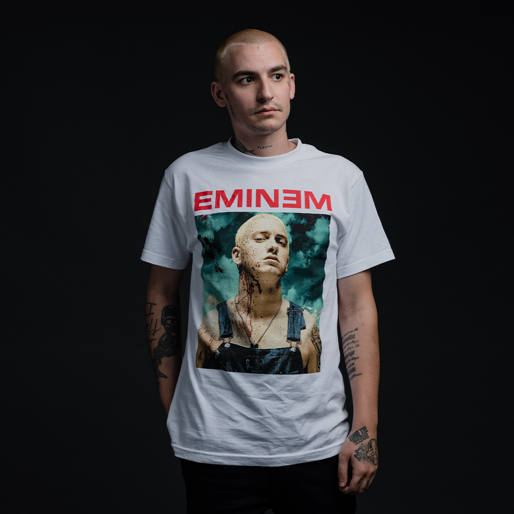 BLOODY CHAINSAW T SHIRT WHITE Official Eminem Online Store
