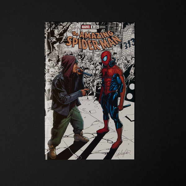 The Amazing Spider Man 2022 1 Eminem Spotlight Variant Signed Official Eminem Online Store 0560