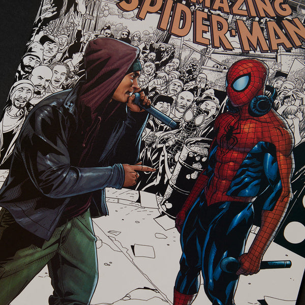 Spider-Man Faces Eminem in an Epic Rap Battle on Limited-Edition 'Amazing  Spider-Man' #1 Variant Cover