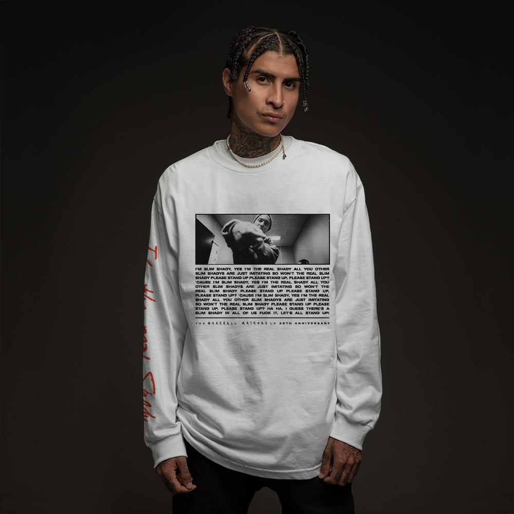 I'M THE REAL SLIM SHADY LONGSLEEVE (WHITE) - Official Eminem I'M THE REAL SLIM SHADY LONGSLEEVE (WHITE) - Official Eminem