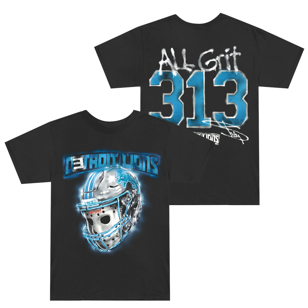 eminem football helmet Eminem x Detroit Lions All Grit T-Shirt