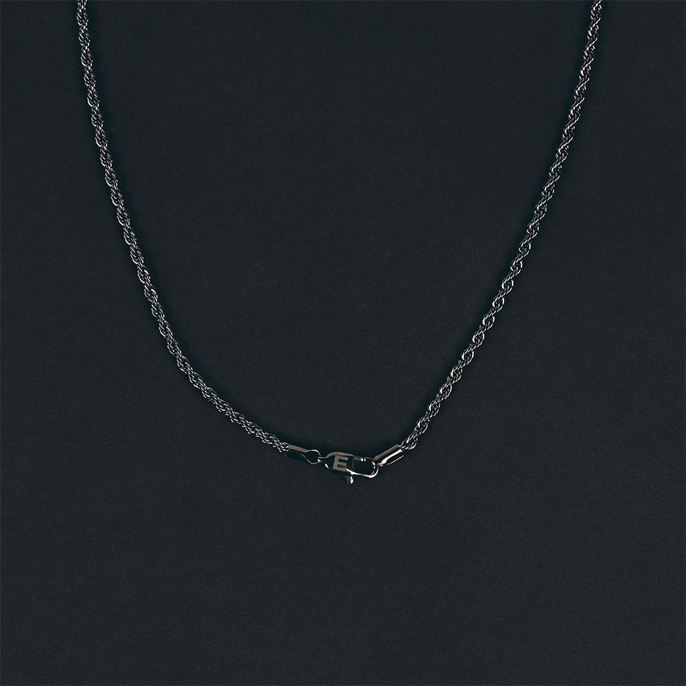 Hockey Mask Diamond Pendant & Chain (Gun Metal)