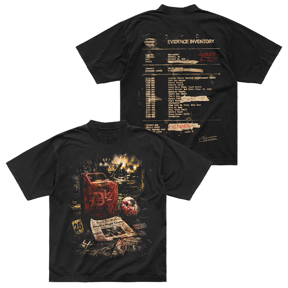 Devil's Night 25th Anniversary Evidence T-Shirt
