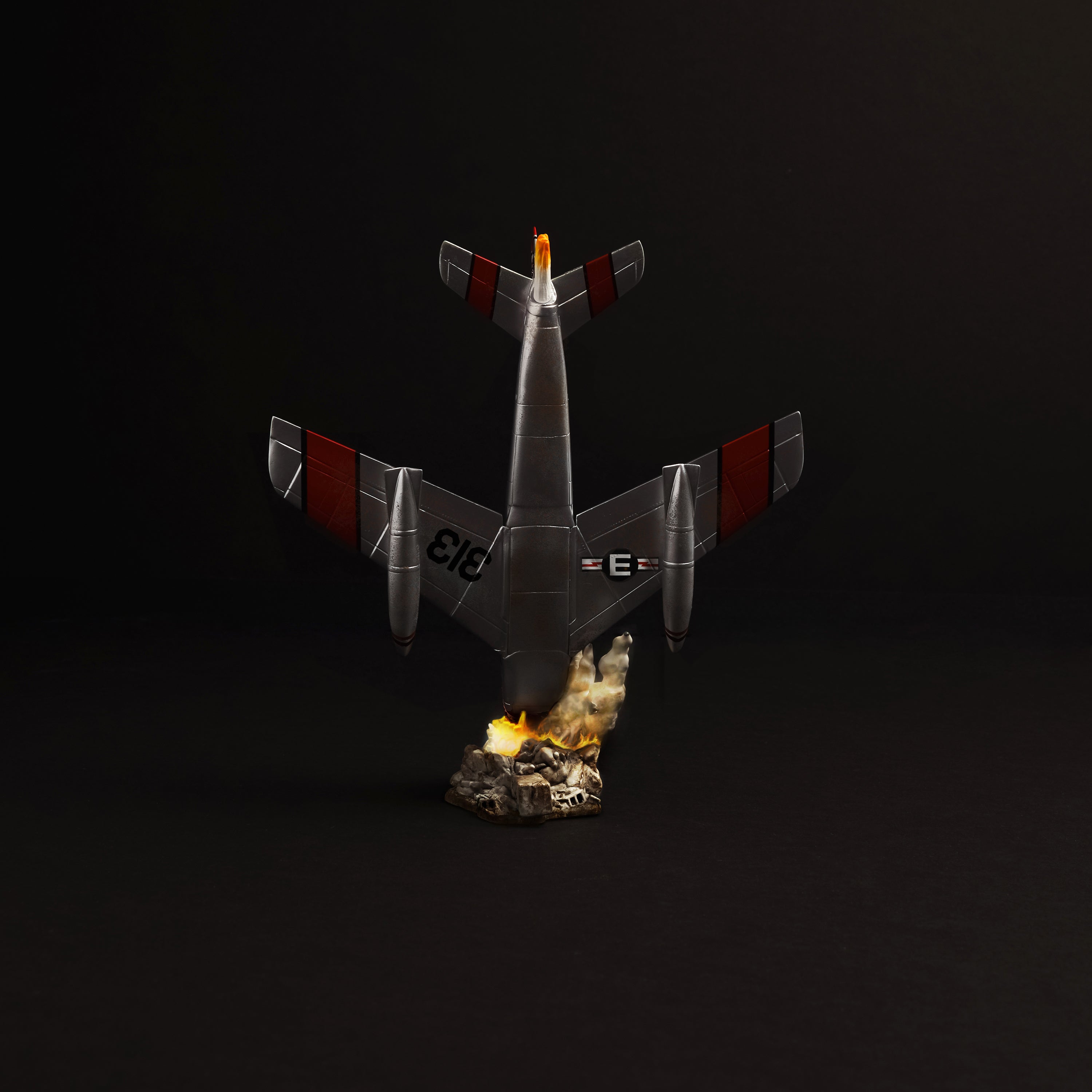 Kamikaze Plane Figurine Back