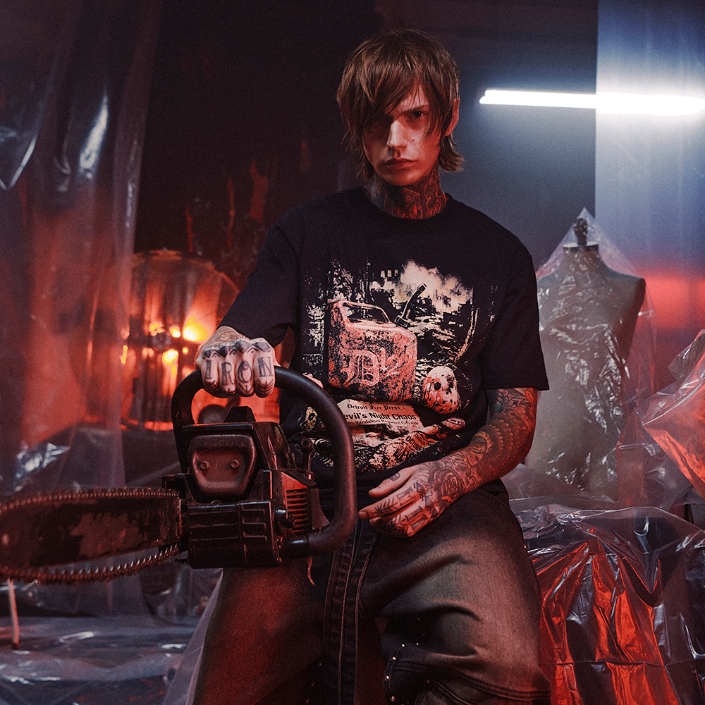 Devil's Night 25th Anniversary Evidence T-Shirt Front
