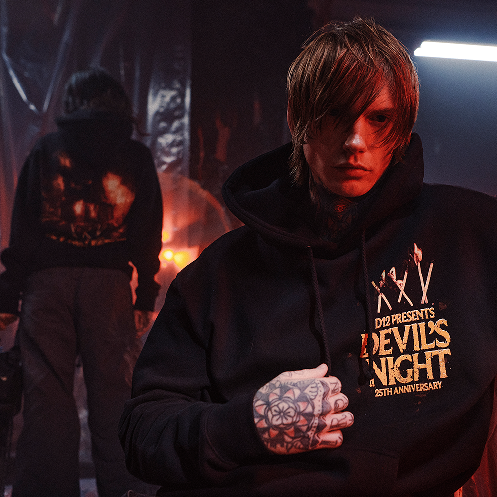 Devil's Night 25th Anniversary Match Stick Hoodie Front 