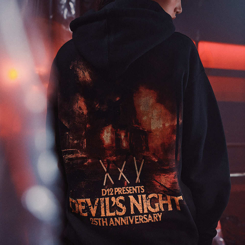Devil's Night 25th Anniversary Match Stick Hoodie Back