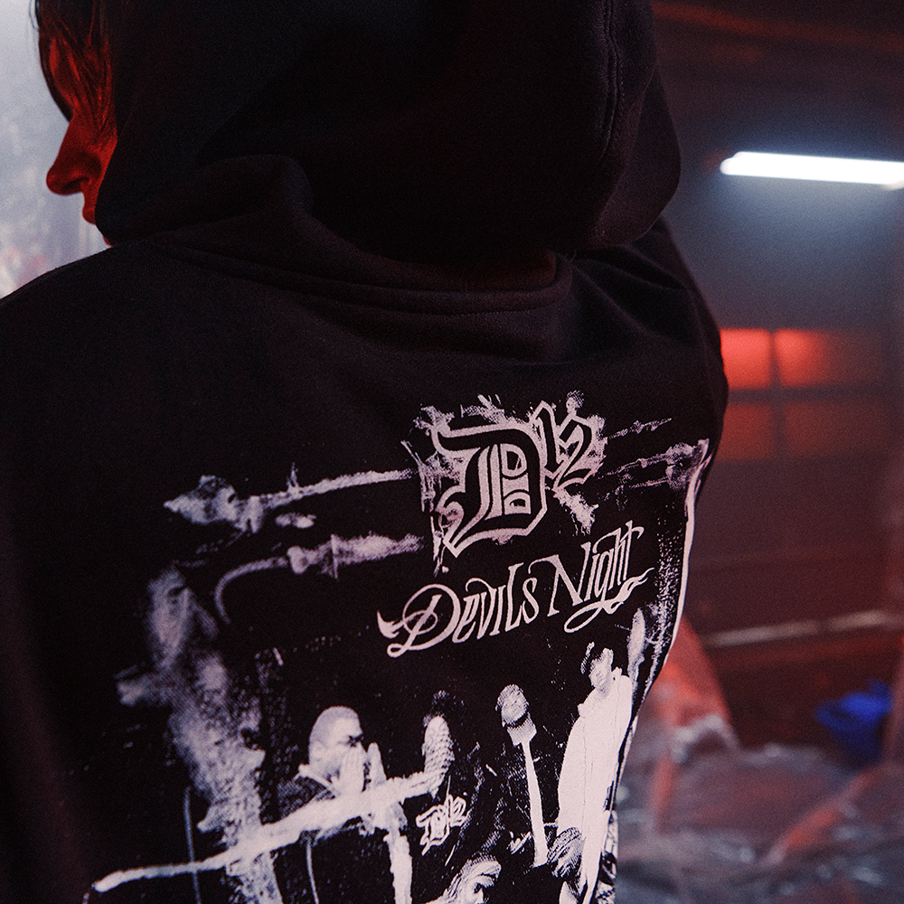 Devil's Night 25th Anniversary Album Hoodie Back Detail