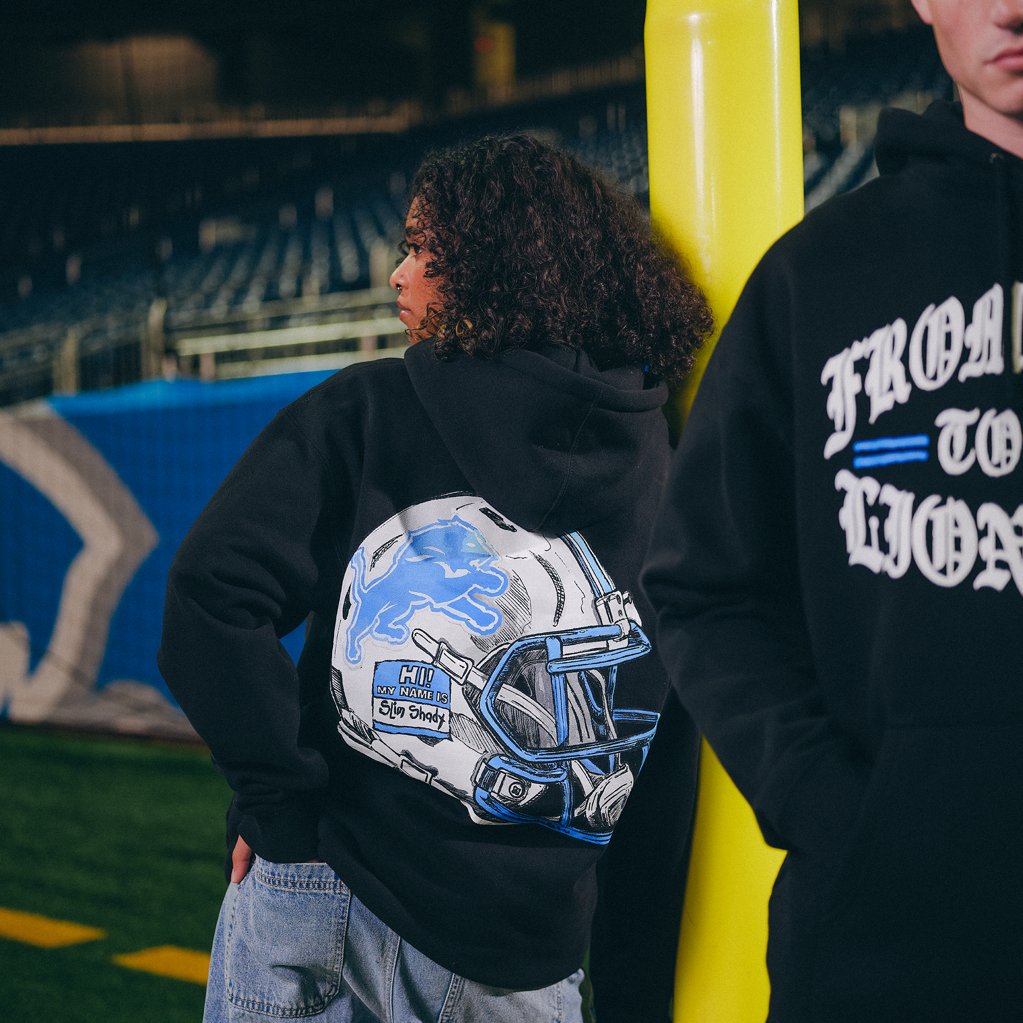 Eminem x Detroit Lions Helmet Hoodie 7