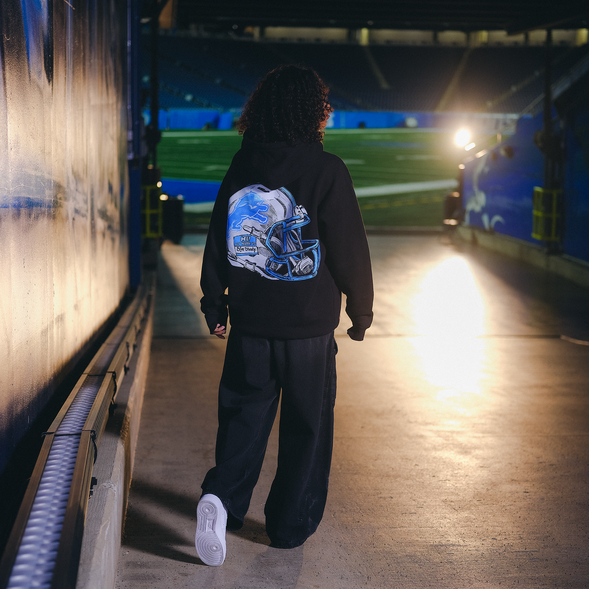 Eminem x Detroit Lions Helmet Hoodie 9