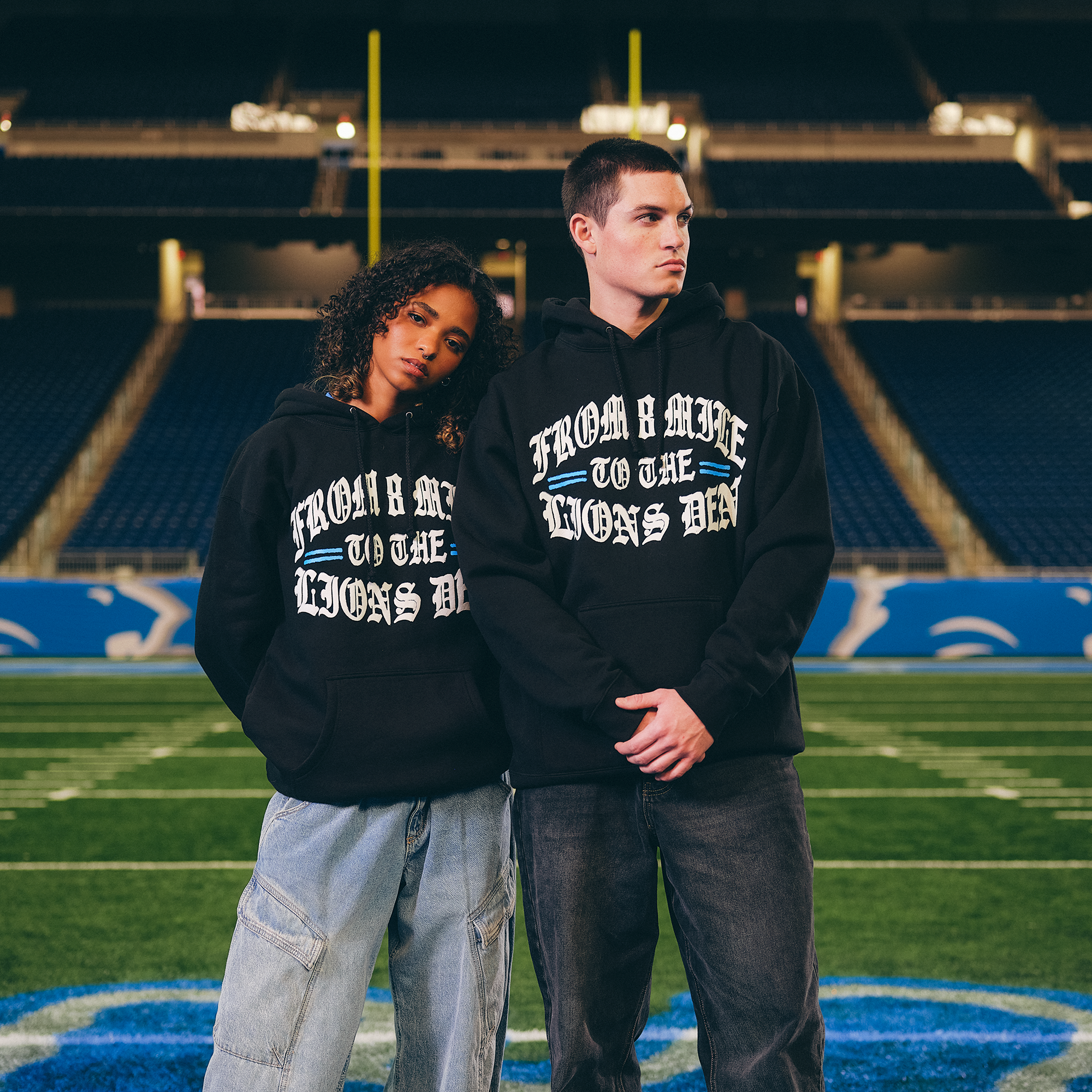 Eminem x Detroit Lions Helmet Hoodie 