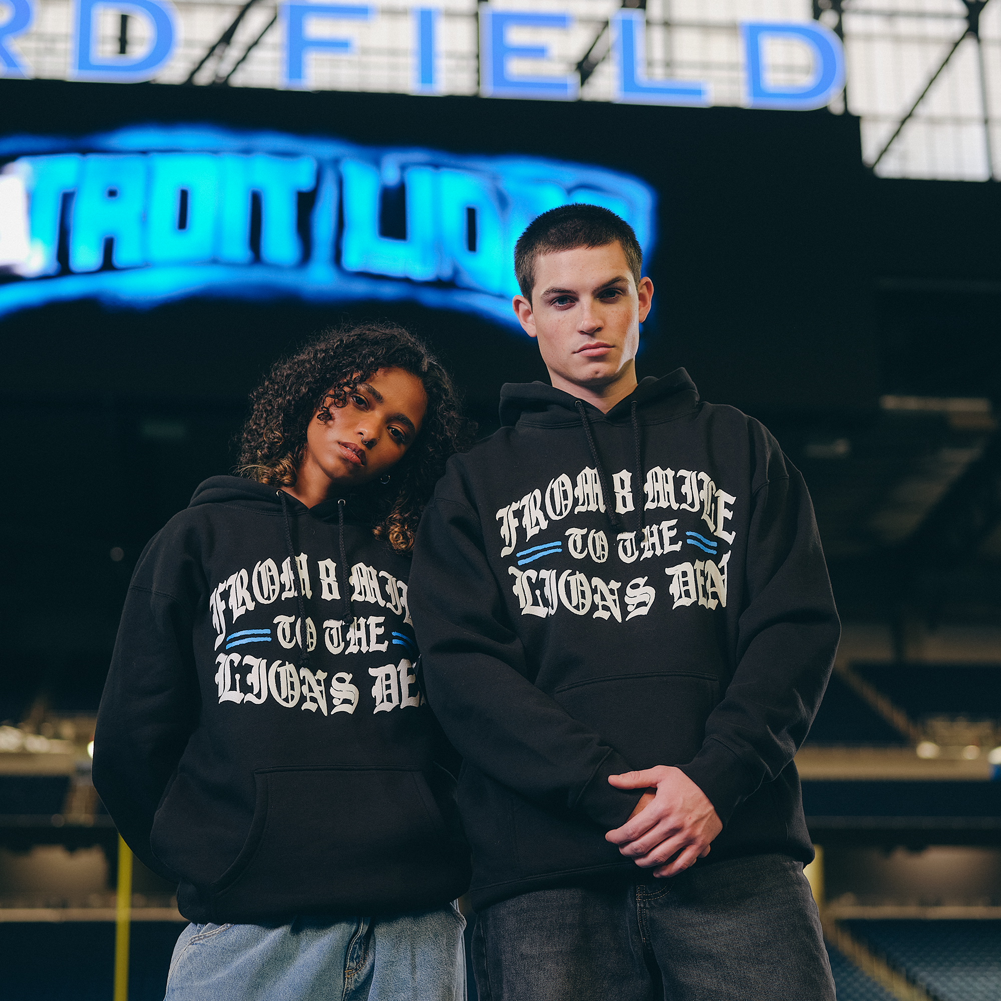 Eminem x Detroit Lions Helmet Hoodie 4