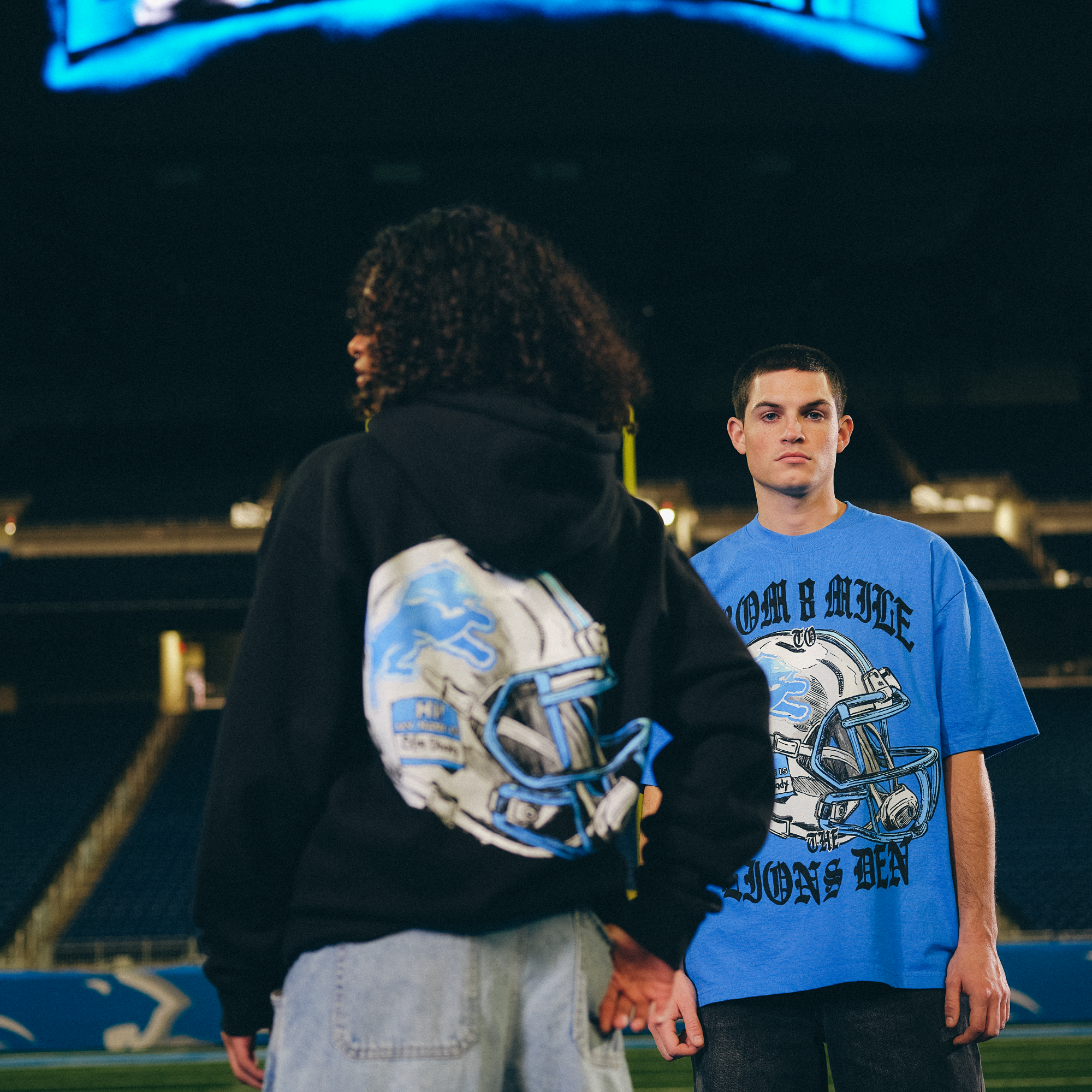 Eminem x Detroit Lions Helmet T-Shirt 8