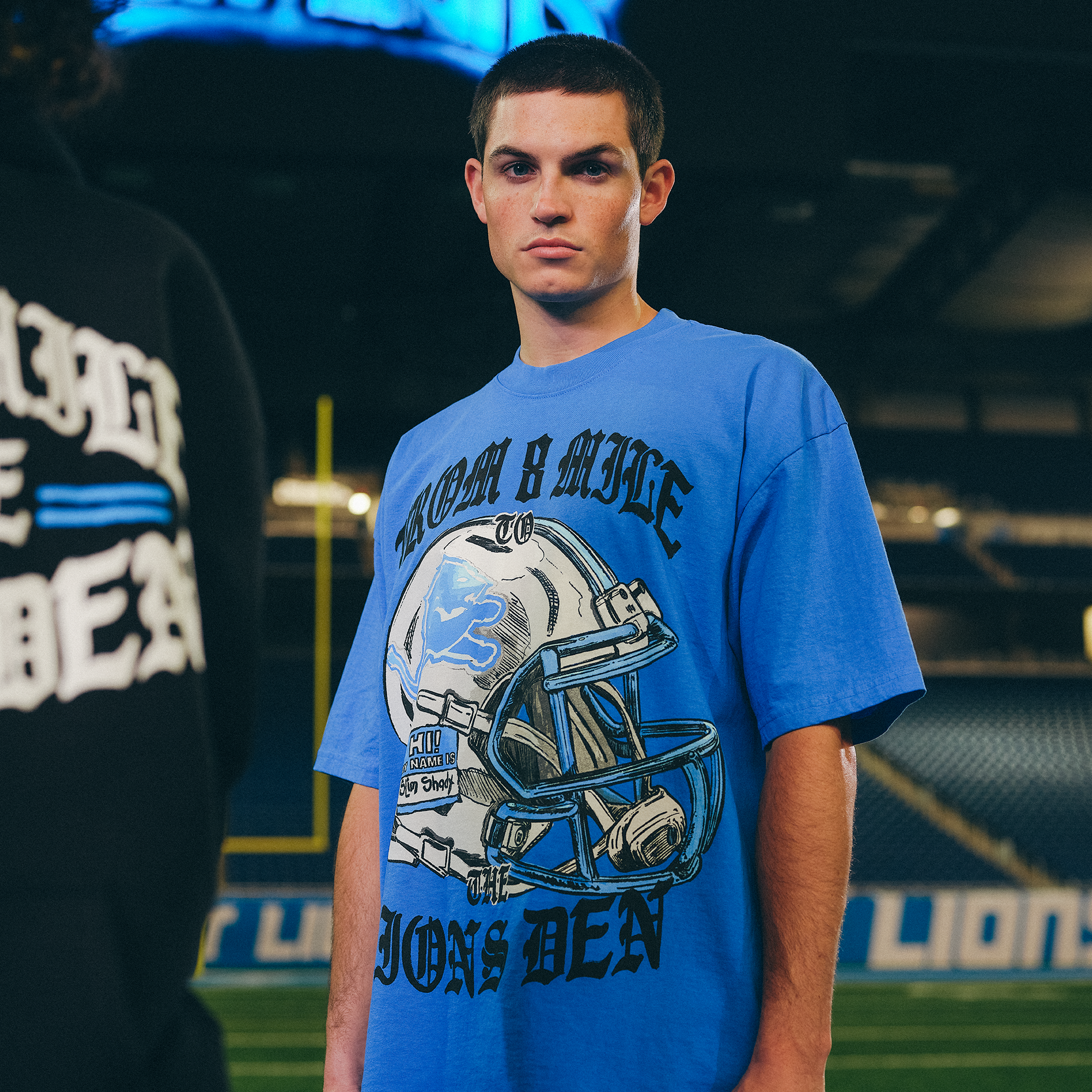 Eminem x Detroit Lions Helmet T-Shirt 6