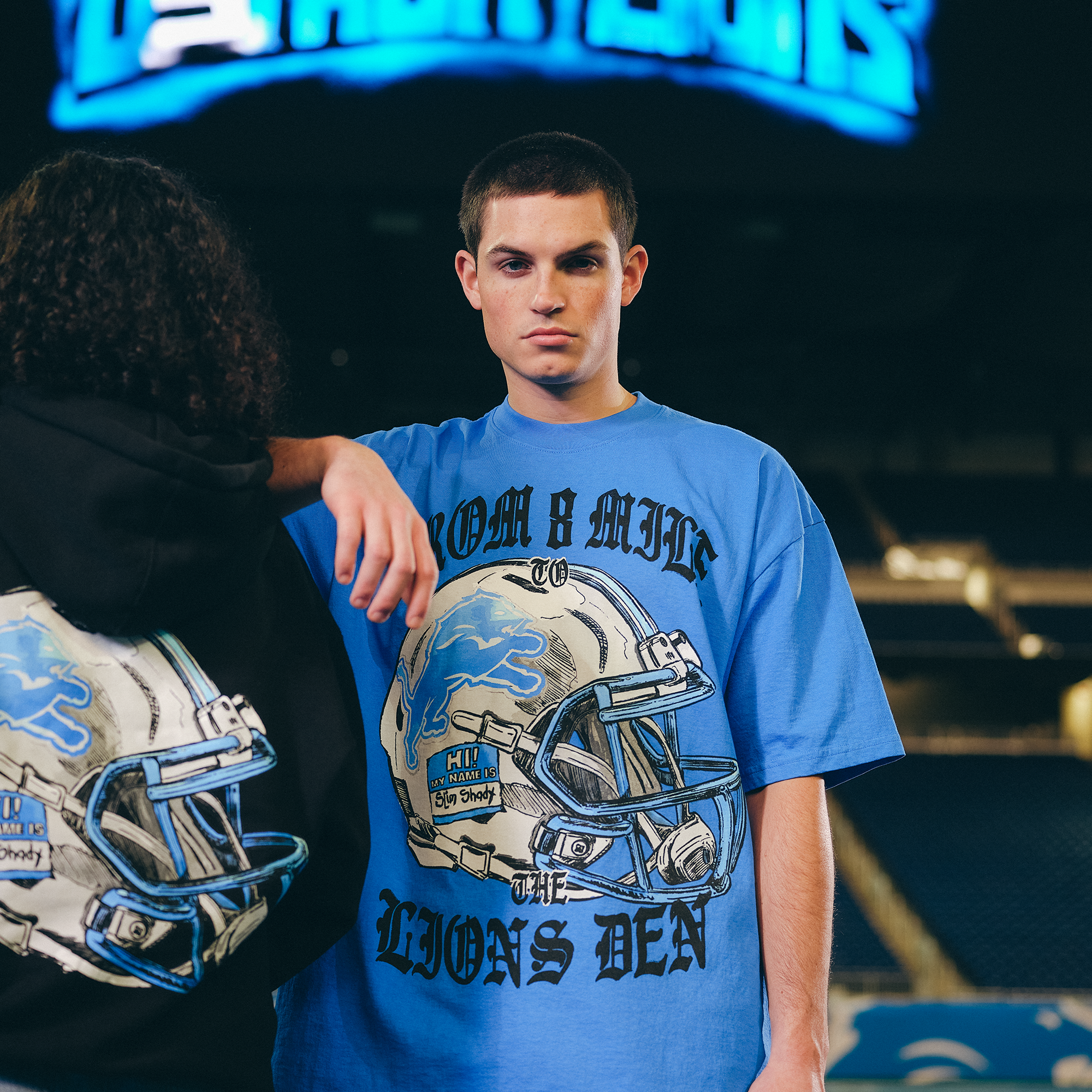 Eminem x Detroit Lions Helmet T-Shirt