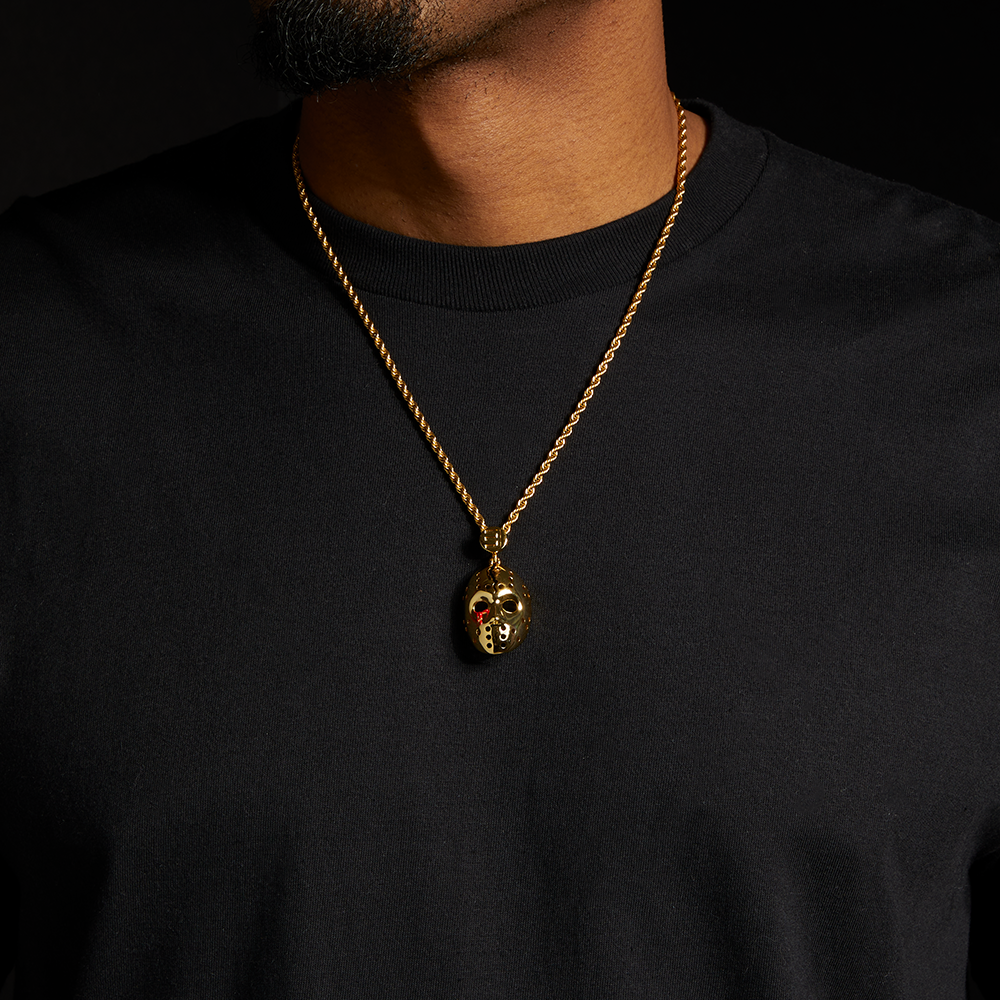 Hockey Mask Pendant & Chain (Gold) - Official Eminem Online Store