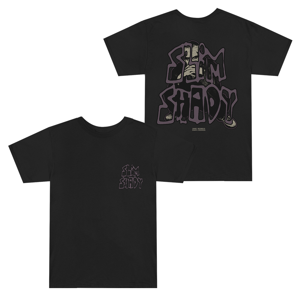 Graffiti Slim T-Shirt (Black) Side by Side