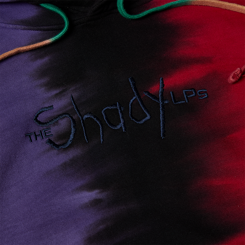 The Shady LPs Split Dye Hoodie Detail