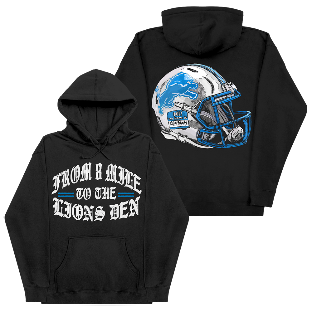 Eminem x Detroit Lions Helmet Hoodie 10