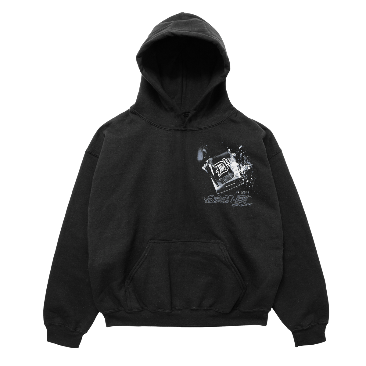 Devil's Night 25th Anniversary Album Hoodie Front