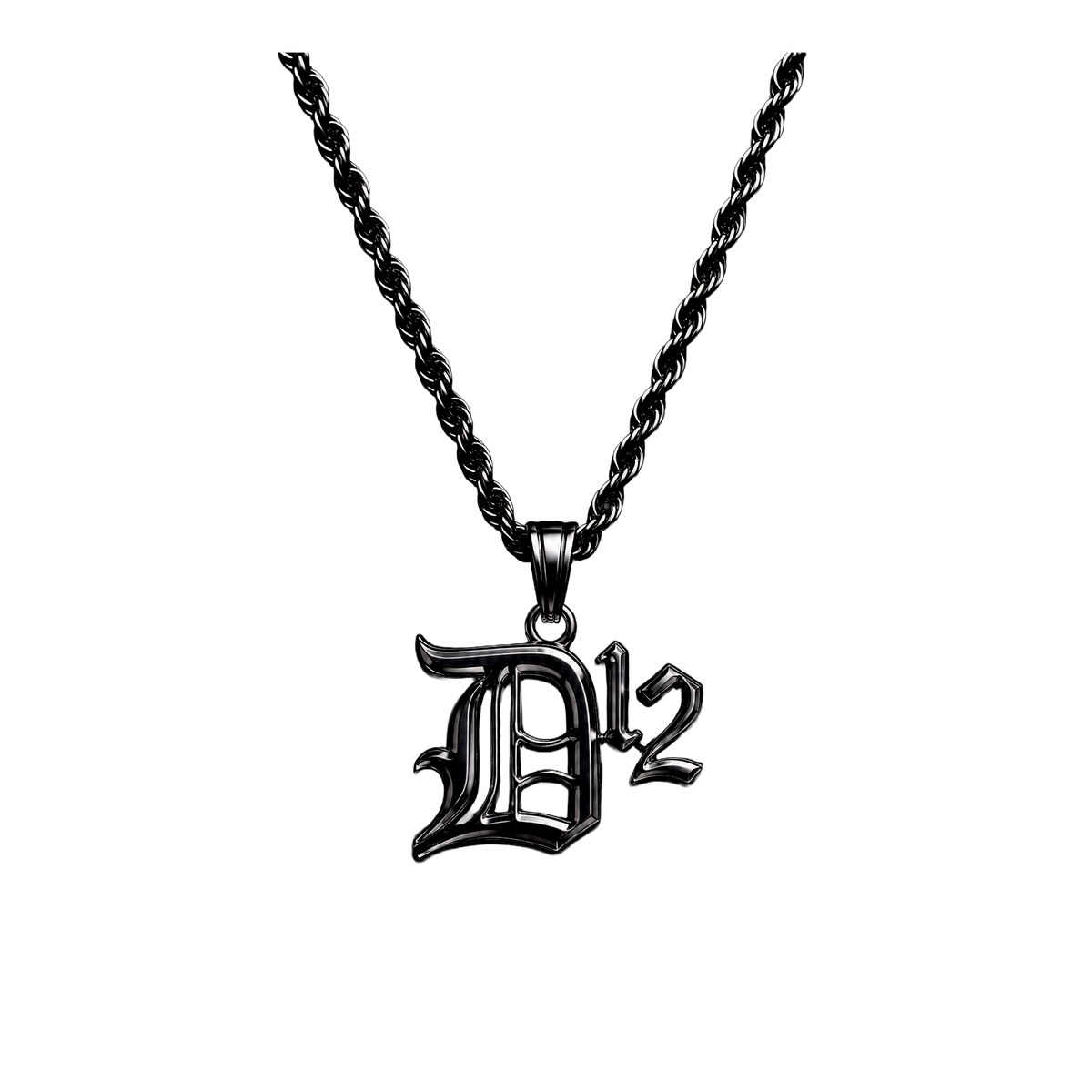 D12 Pendant & Chain (Gun Metal)