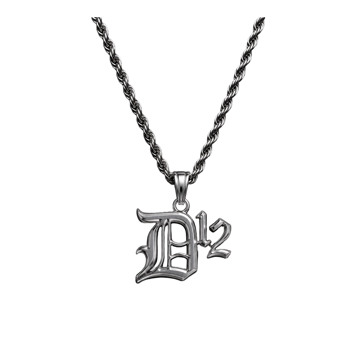 D12 Pendant & Chain (Silver)