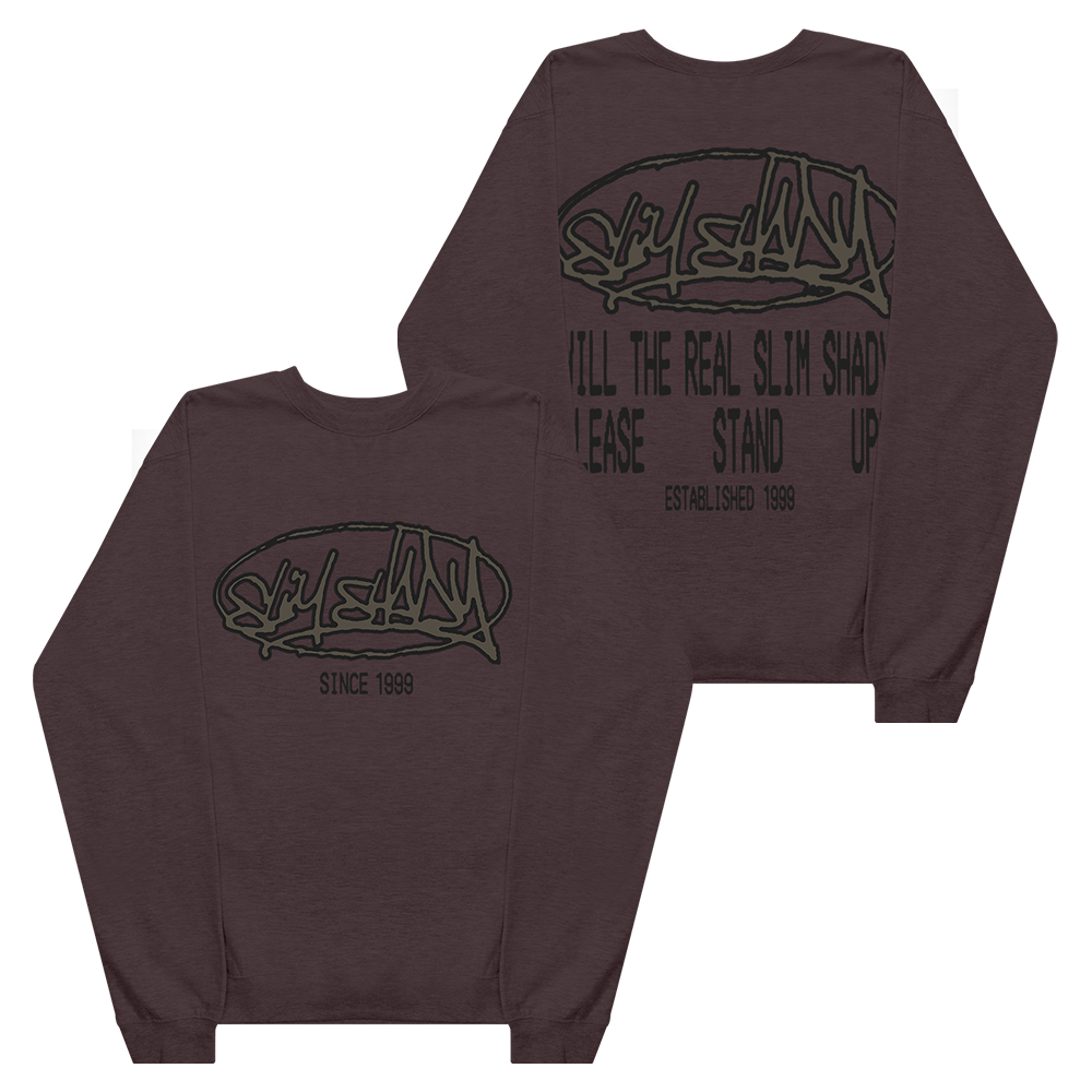 Plz Stand Crewneck (Brown) Side by Side