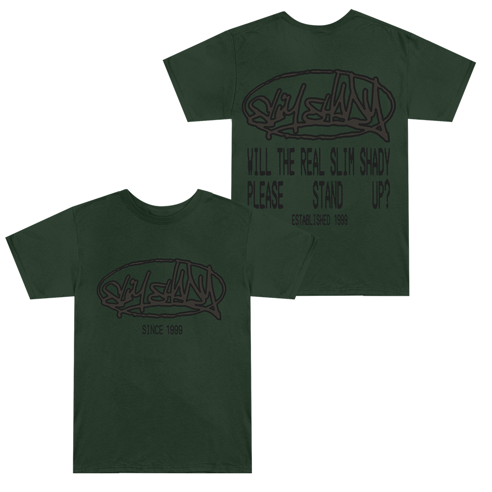 Plz Stand T-Shirt (Green) Side by Side