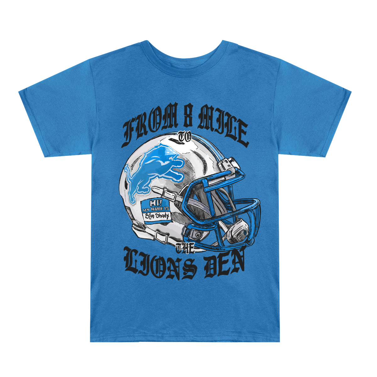 Eminem x Detroit Lions Helmet T-Shirt