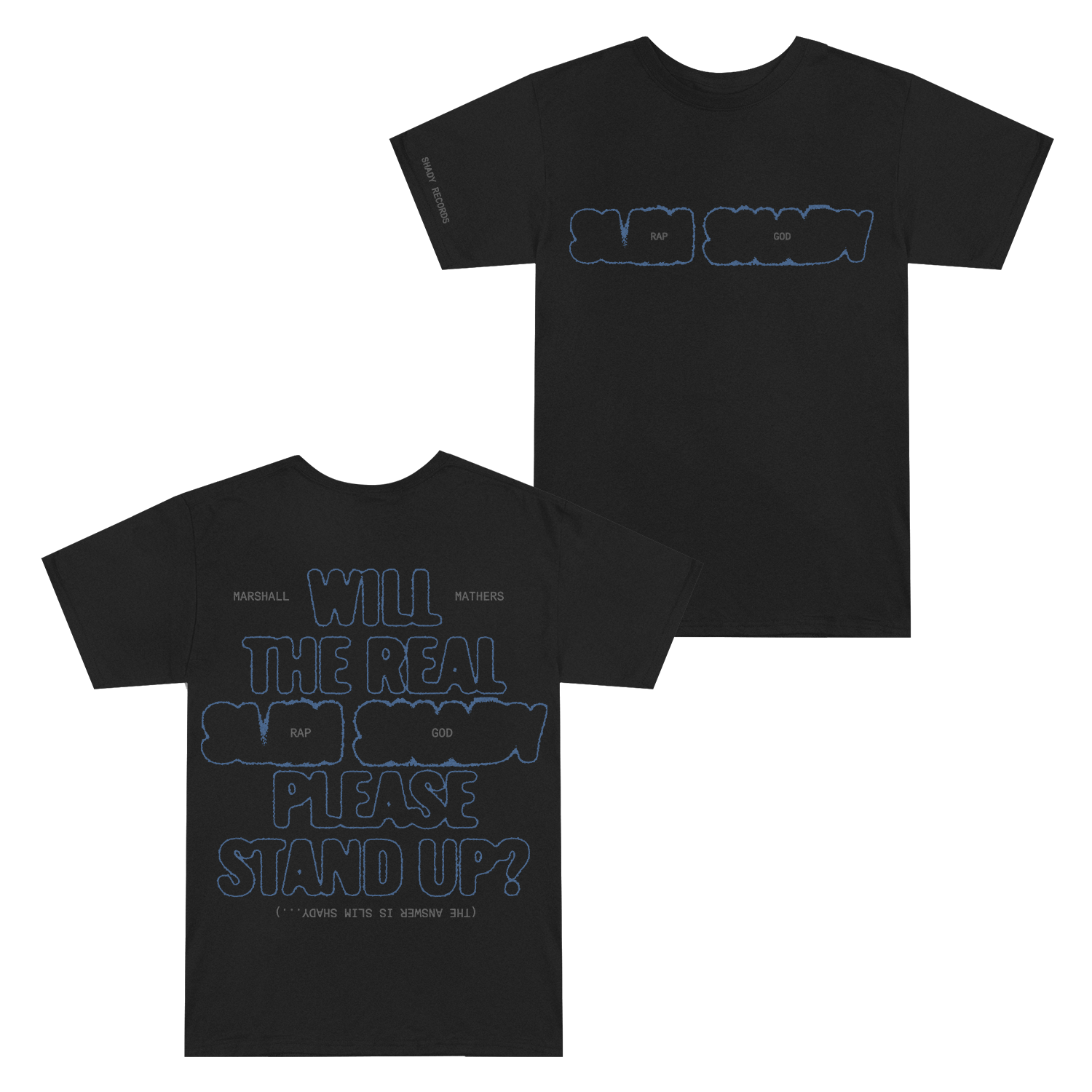 The Answer Is? T-Shirt (Black) Side by Side