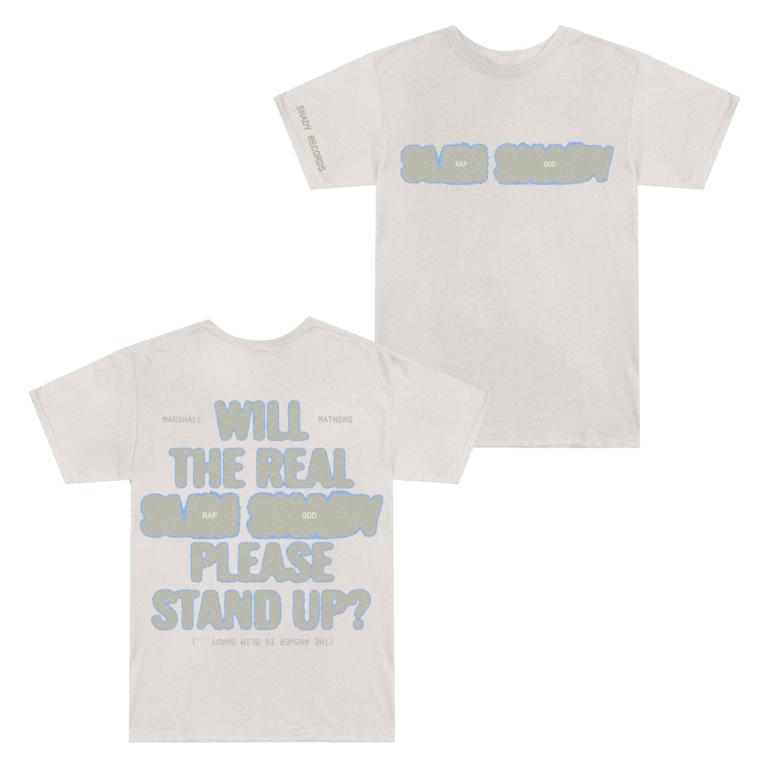 The Answer Is? T-Shirt (Cream) Side by Side