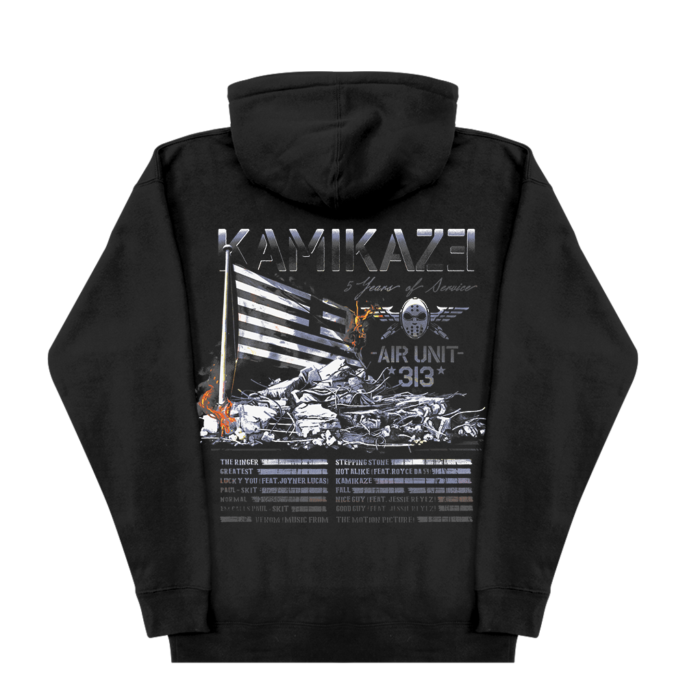 Kamikaze Flag Hoodie (Black) Back