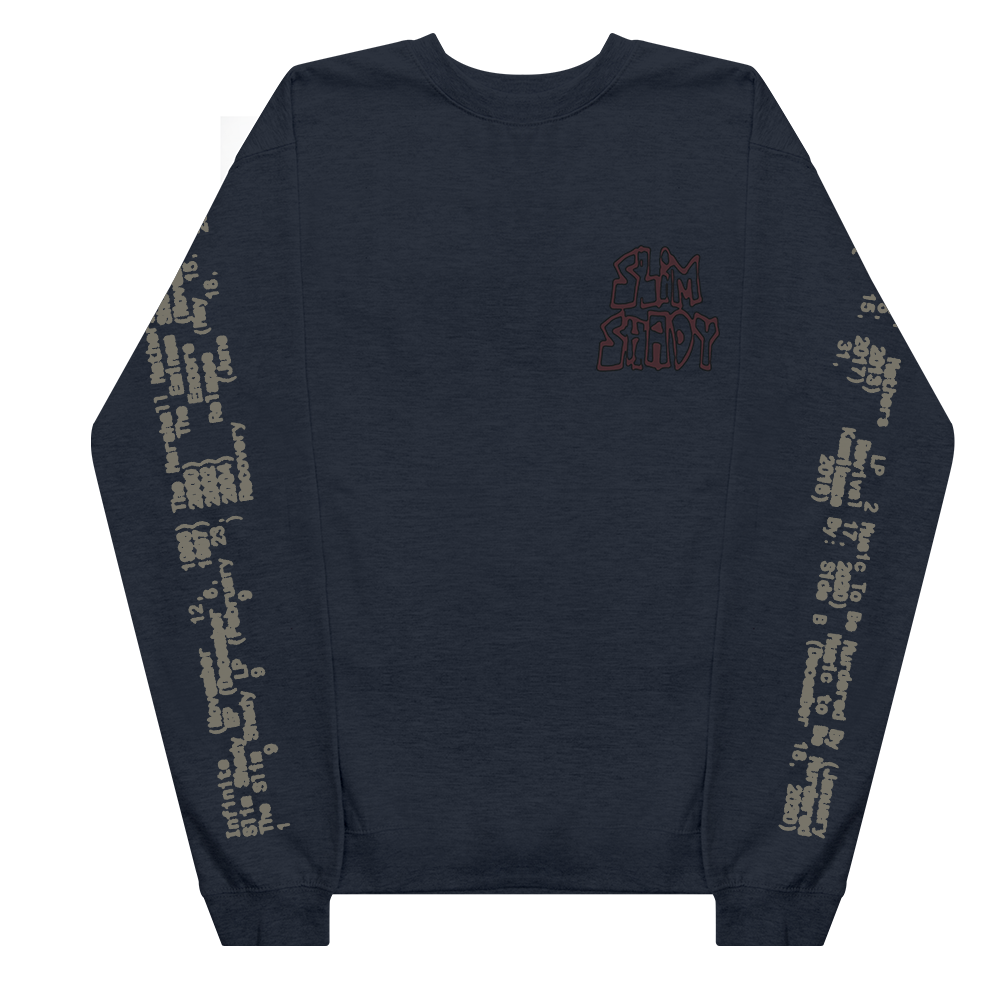 Graffiti Slim Crewneck (Navy) Front