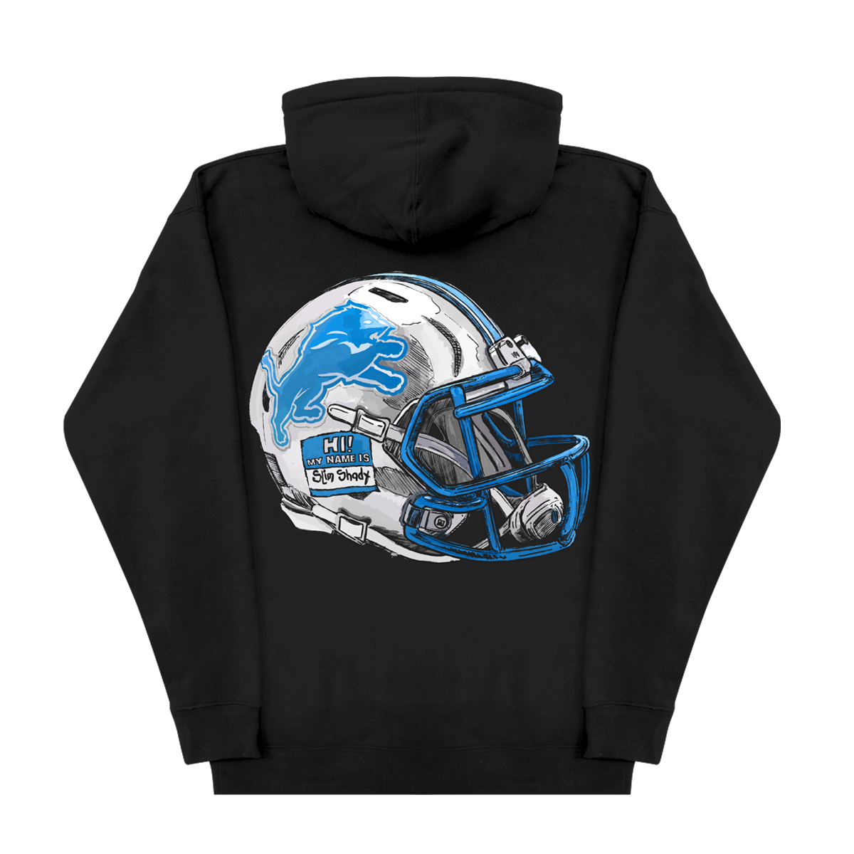 eminem football helmet Eminem x Detroit Lions Helmet Hoodie