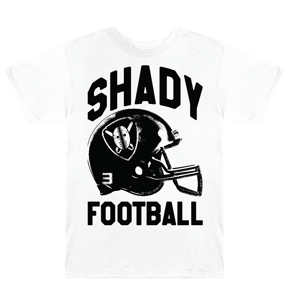 Shady Football T-Shirt (White) Front