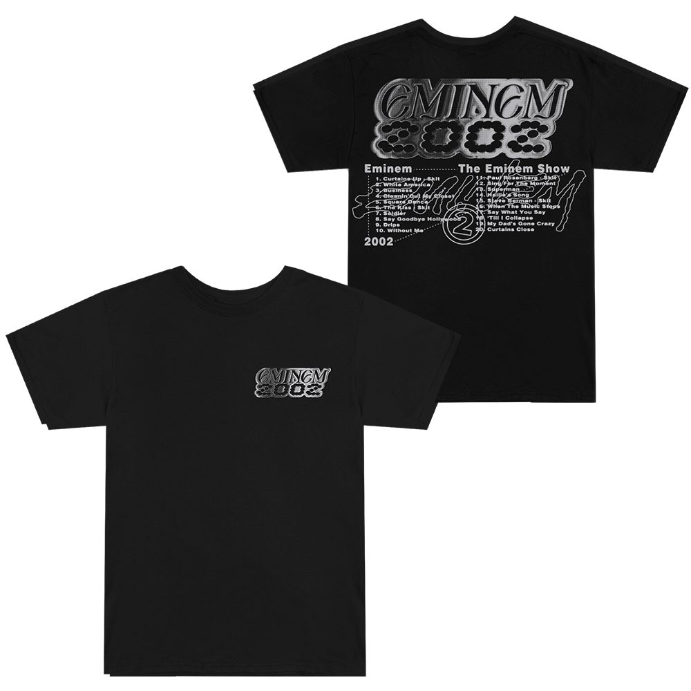 THE EMINEM SHOW CHROME LOGO T-SHIRT (BLACK) - Official THE EMINEM SHOW CHROME LOGO T-SHIRT (BLACK) - Official