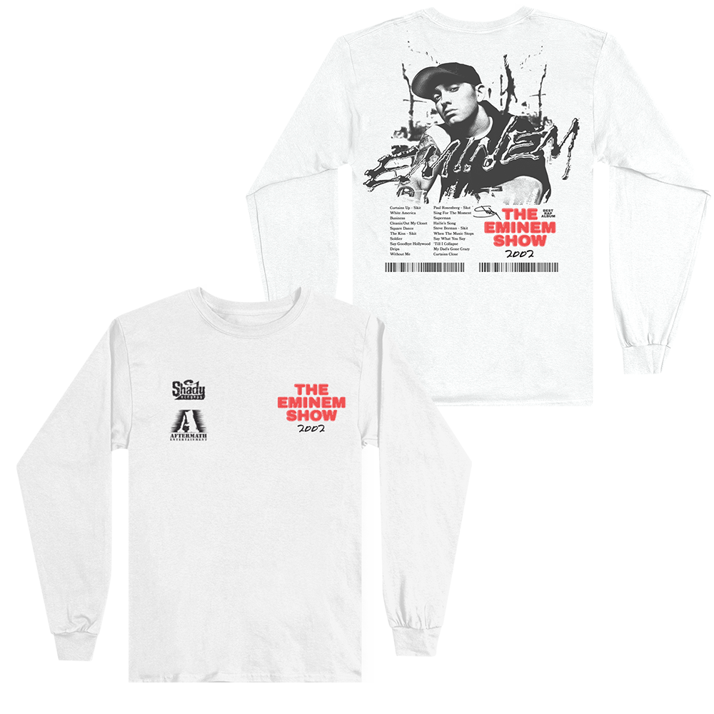 THE EMINEM SHOW LONGSLEEVE (WHITE) - Official Eminem Online Store THE EMINEM SHOW LONGSLEEVE (WHITE) - Official Eminem Online Store