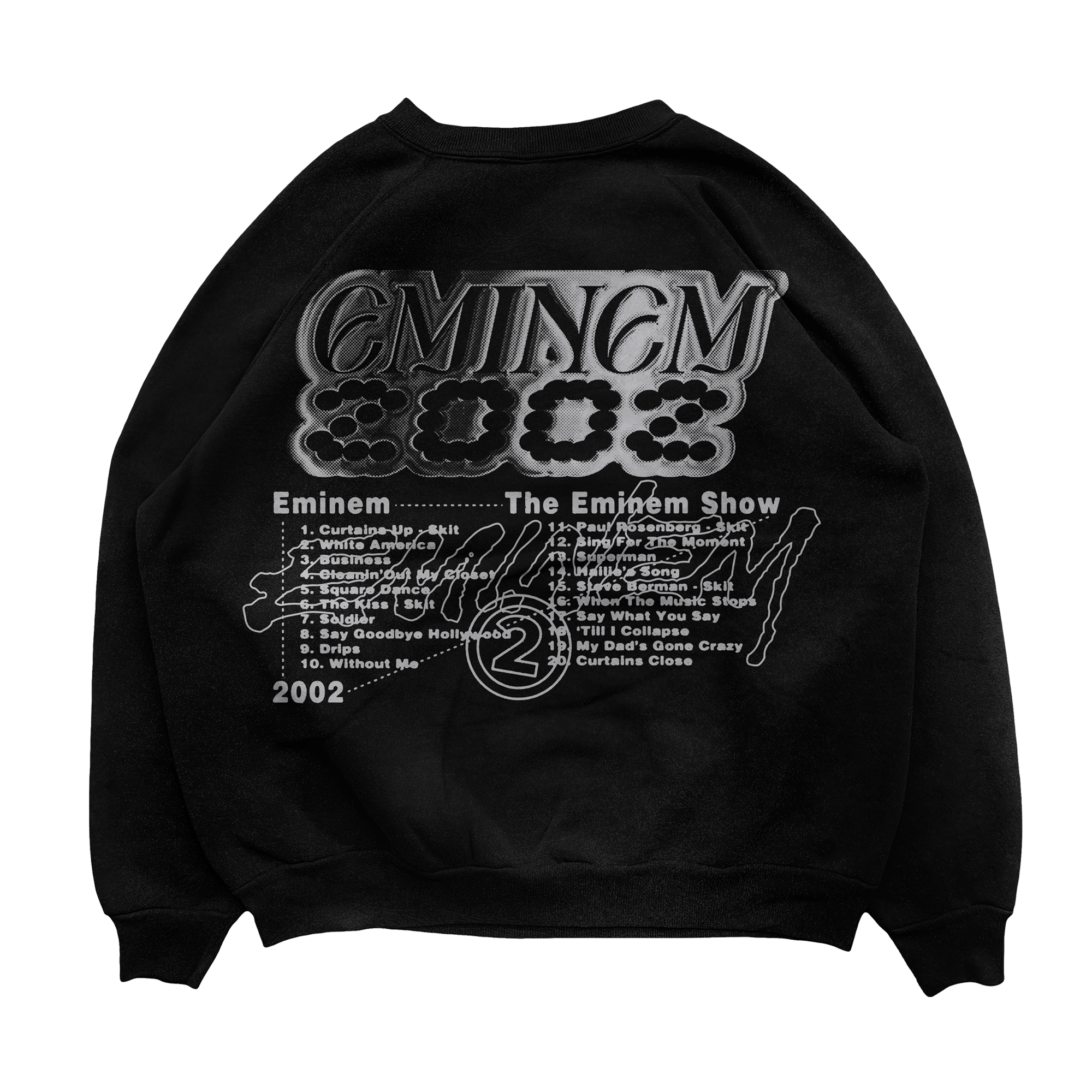 THE EMINEM SHOW CHROME LOGO CREWNECK (BLACK) Back