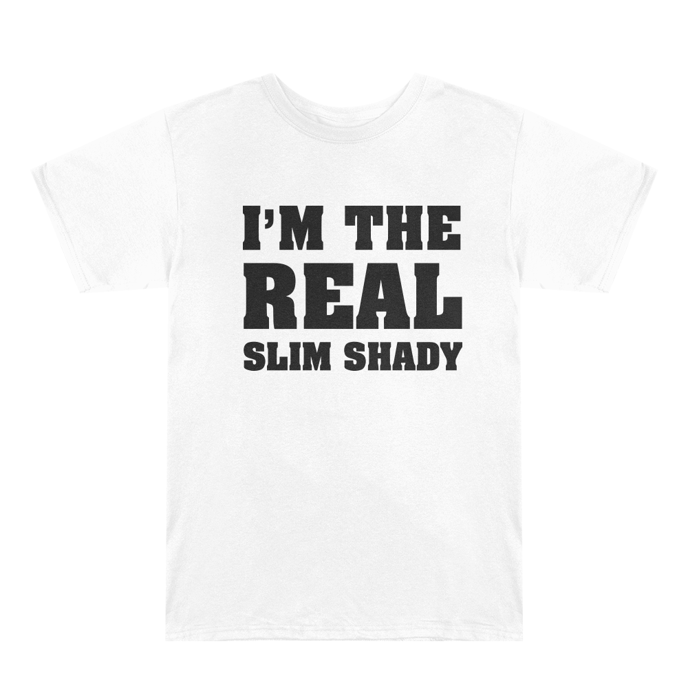 I'M THE REAL SLIM SHADY T-SHIRT (WHITE) - Official Eminem I'M THE REAL SLIM SHADY T-SHIRT (WHITE) - Official Eminem