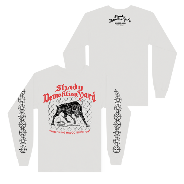 Shady Demolition Junkyard Dog Longsleeve (White) Official Eminem