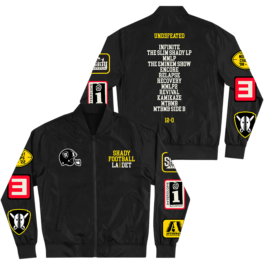 Shady Football Lightweight Bomber Jacket Black Official Eminem
