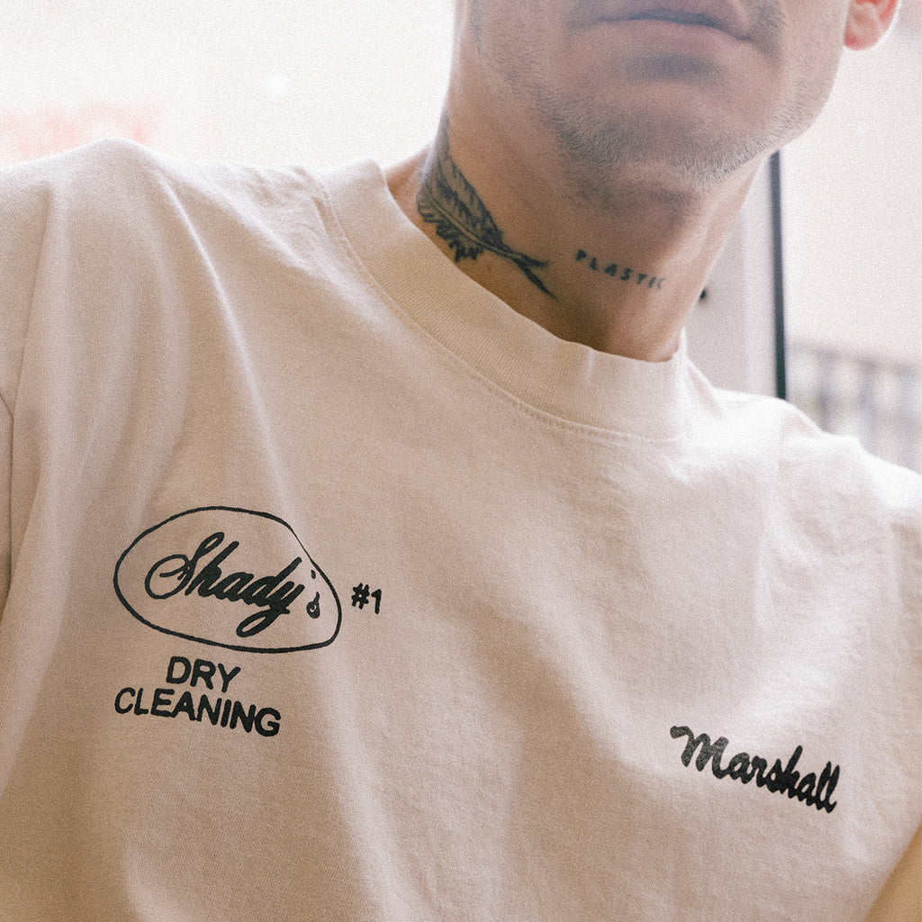 SHADY CLEANERS T-SHIRT (CREAM) Detail