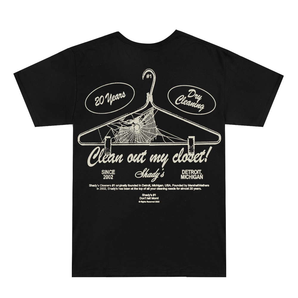 SHADY CLEANERS T-SHIRT (BLACK) Back
