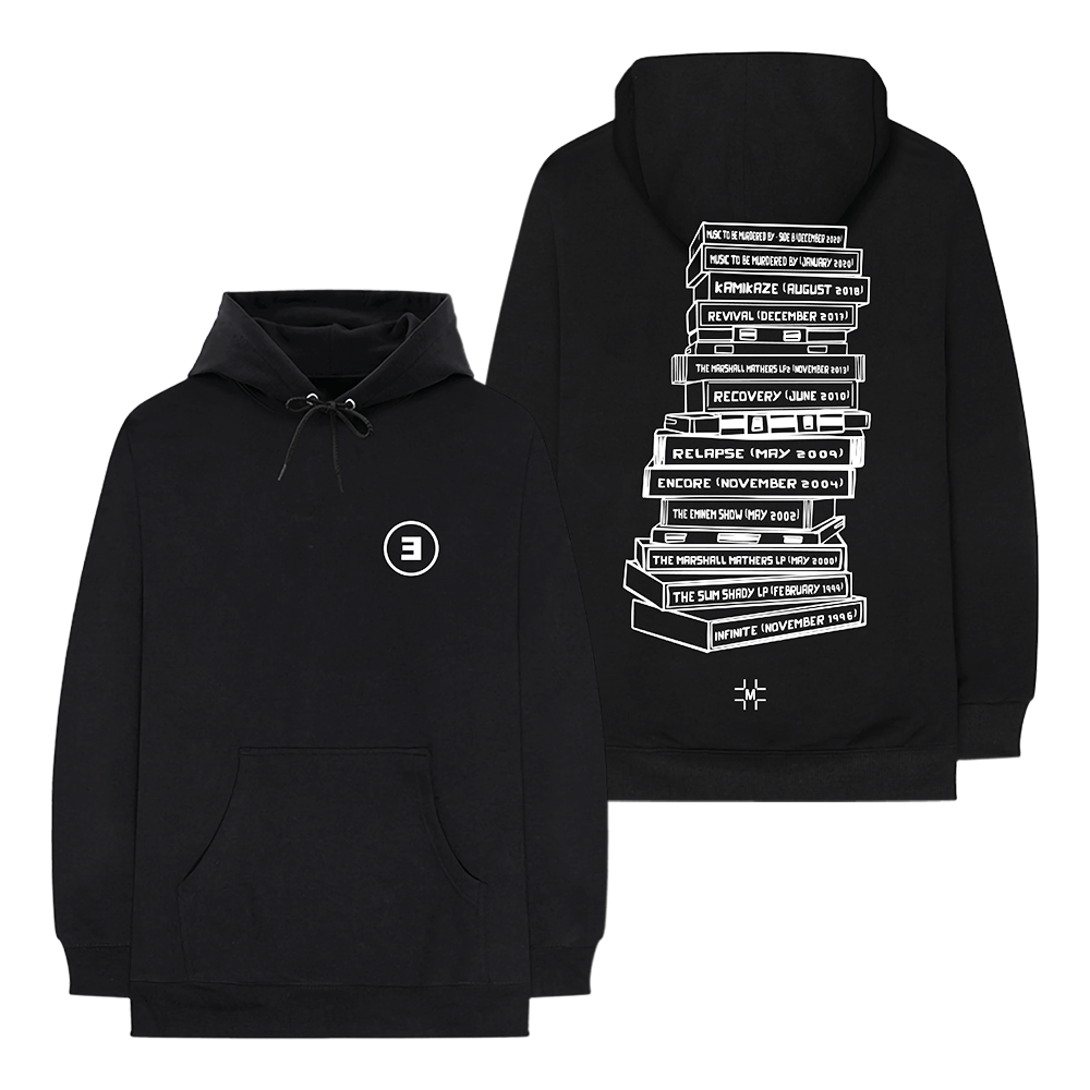 Millinsky x Eminem Tape Stack Hoodie Black Official Eminem